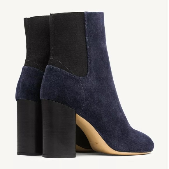 NWT SOLD OUT Rag & Bone Agnes Navy Suede Booties - Picture 3 of 10